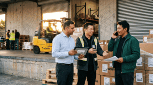 Tradeila Talks – The Corridor of Opportunities: India, China and Nepal trade team at a warehouse loading dock