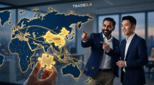 Tradeila Talks – China, India, Nepal trade corridor map with team